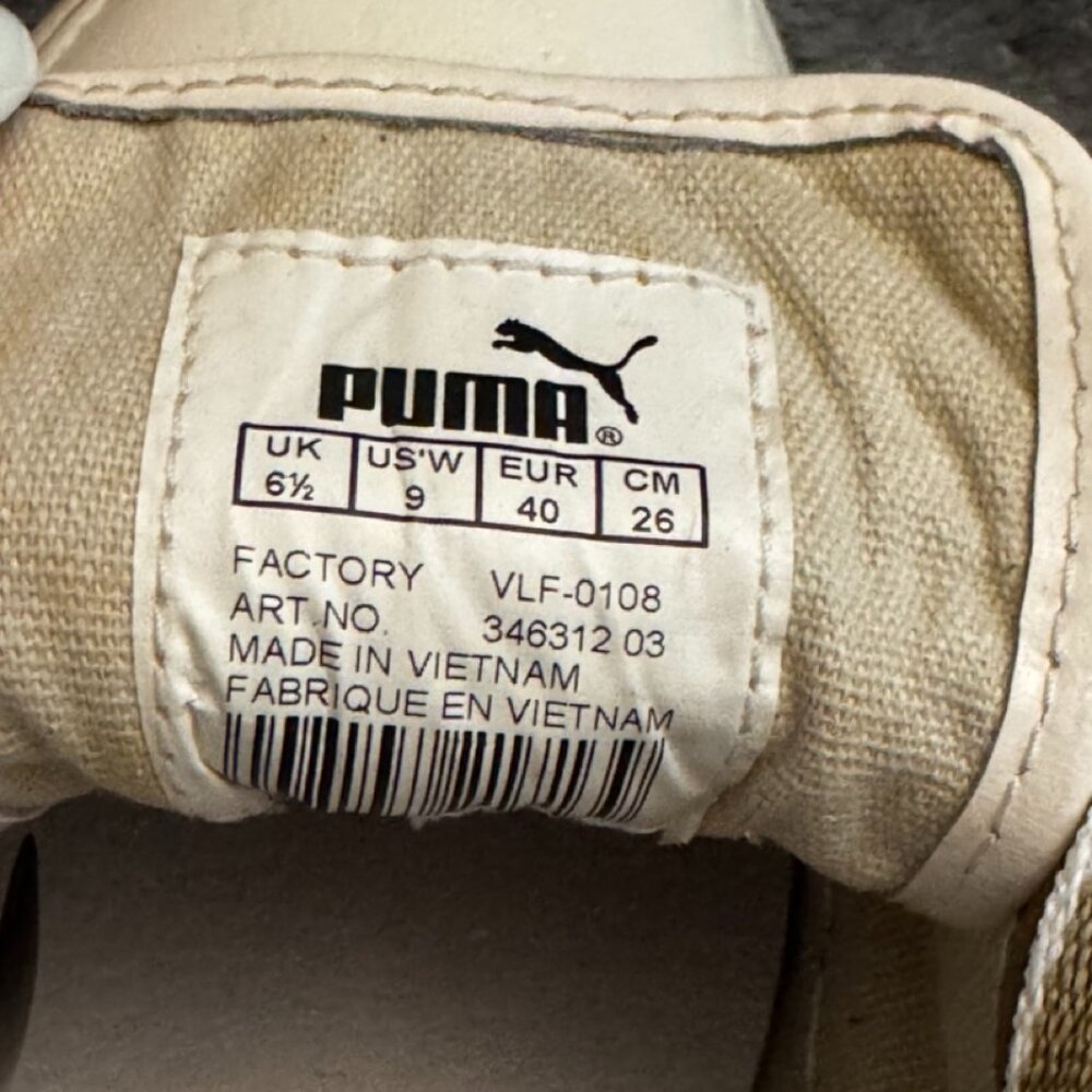 Authentic Alexander McQueen Puma Sneakers Antique Gold Metallic w/ Charm, COA - Picture 11 of 16